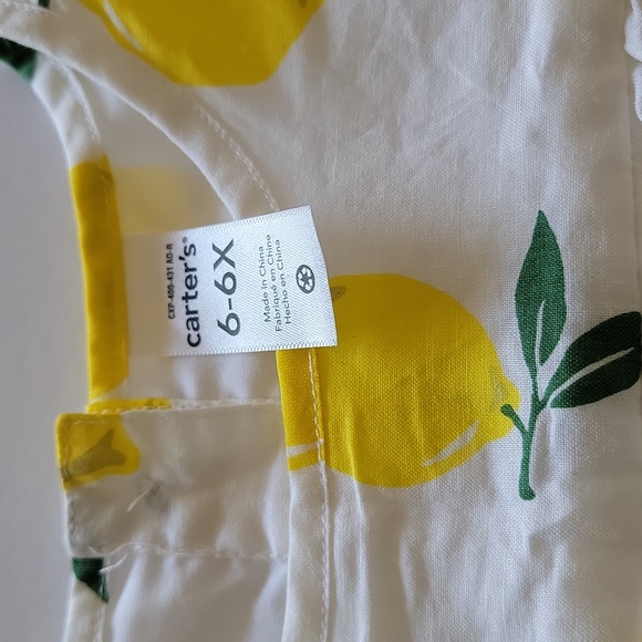 Carter's Lemon Print Dress size 6/6X NWT - Picture 6 of 7